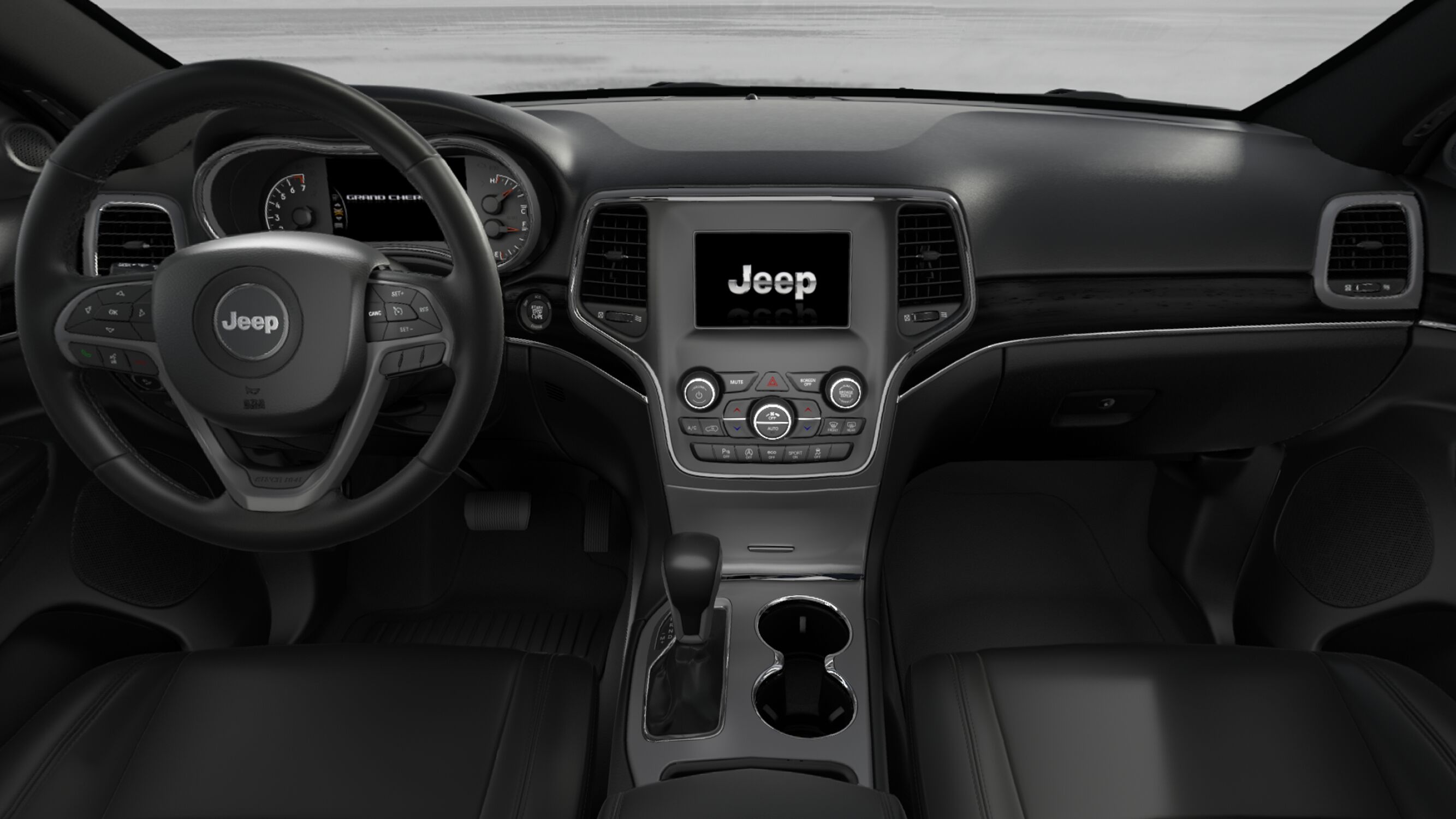 2018 Jeep Grand Chreokee Limited Front Interior Steering Wheel and Dash
